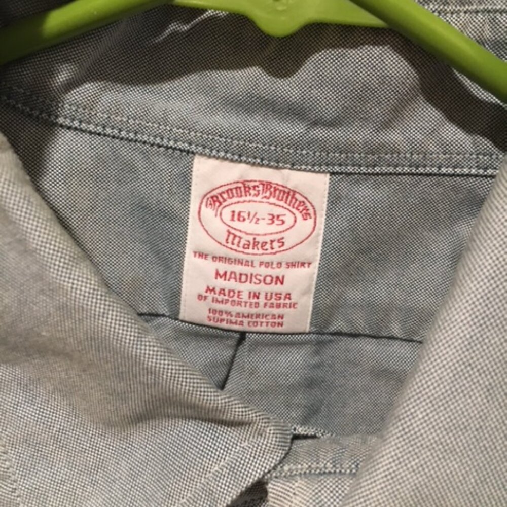 GREEN BROOKS BROTHERS MADE-IN-USA OCBD